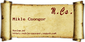 Mikle Csongor névjegykártya