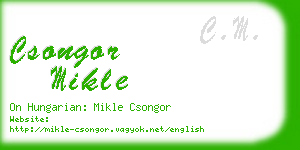 csongor mikle business card